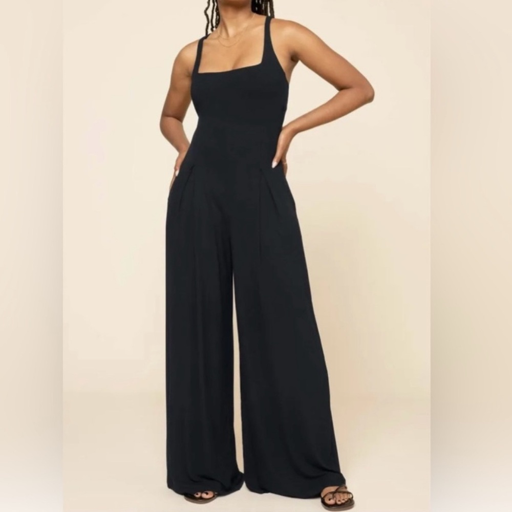 PopFlex Go With The Flow Jumpsuit - Black tall large